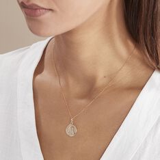 Pendentif Vierge Rond Or Jaune - Pendentifs Famille | Marc Orian