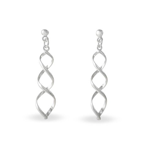Boucles D'oreilles Pendantes Jolanda Argent Blanc - Boucles d'oreilles Pendantes Femme | Marc Orian