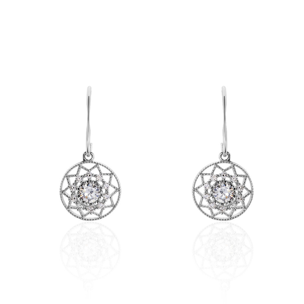 Boucles D'oreilles Pendantes Cassandria Argent  Oxyde De Zirconium - Pendantes Femme | Marc Orian