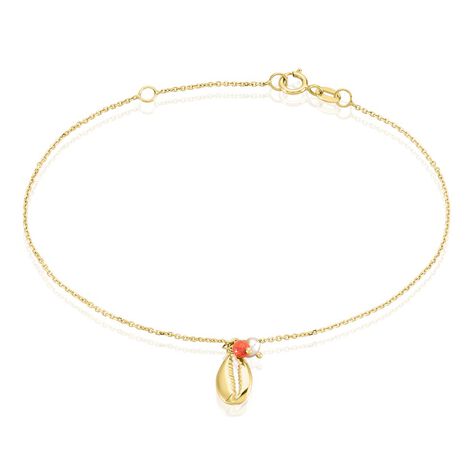 Bracelet Vitamin Sea Or Jaune Perle De Culture Corail - Bracelets chaînes Femme | Marc Orian