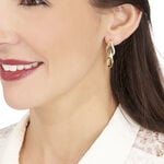 Cr&eacute;oles Luna Or Jaune Strass - Cr&eacute;oles Femme | Marc Orian