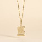 Pendentif Lamie Zodiaque Parchemin Or Jaune - Bijoux personnalis&eacute;s Famille | Marc Orian