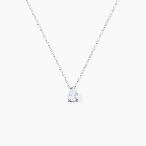 Collier Carolyn Argent Blanc Oxyde De Zirconium - Colliers solitaires Femme | Marc Orian