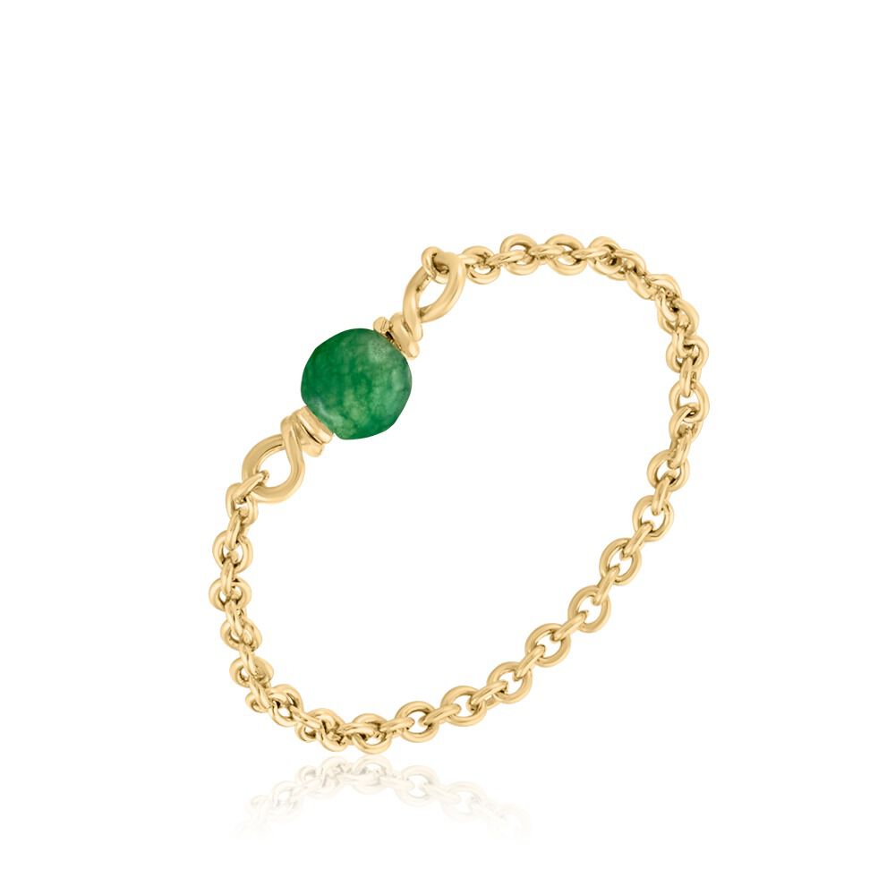 Bague Calliope Plaqu&eacute; Or Dor&eacute; Agate - Bijoux fantaisie Femme | Marc Orian