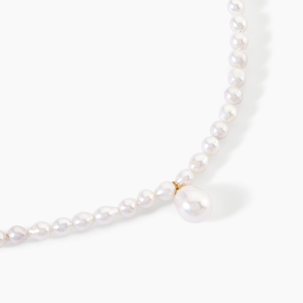 Collier Stella-rose Or Jaune Perle De Culture - Colliers avec pierres Femme | Marc Orian