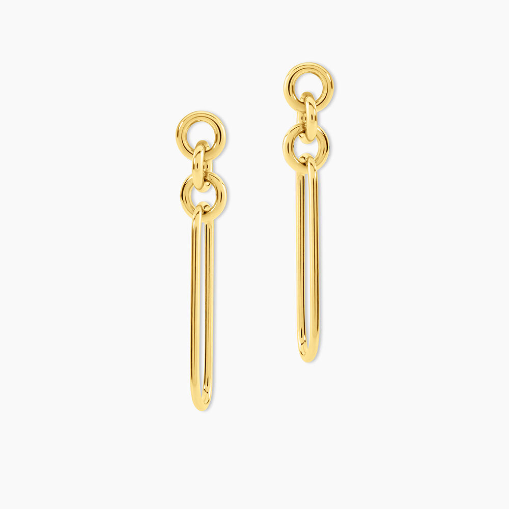 Boucles D'Oreilles Pendantes Ebonie Acier Jaune - Pendantes Femme | Marc Orian