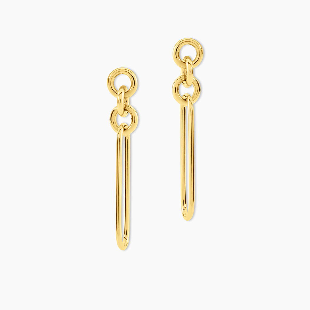 Boucles D'Oreilles Pendantes Ebonie Acier Jaune - Pendantes Femme | Marc Orian