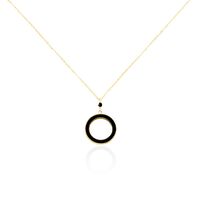 Collier L'incessante Or Jaune Onyx Spinelle