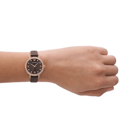 Montre Emporio Armani Marron - Montres Femme | Marc Orian