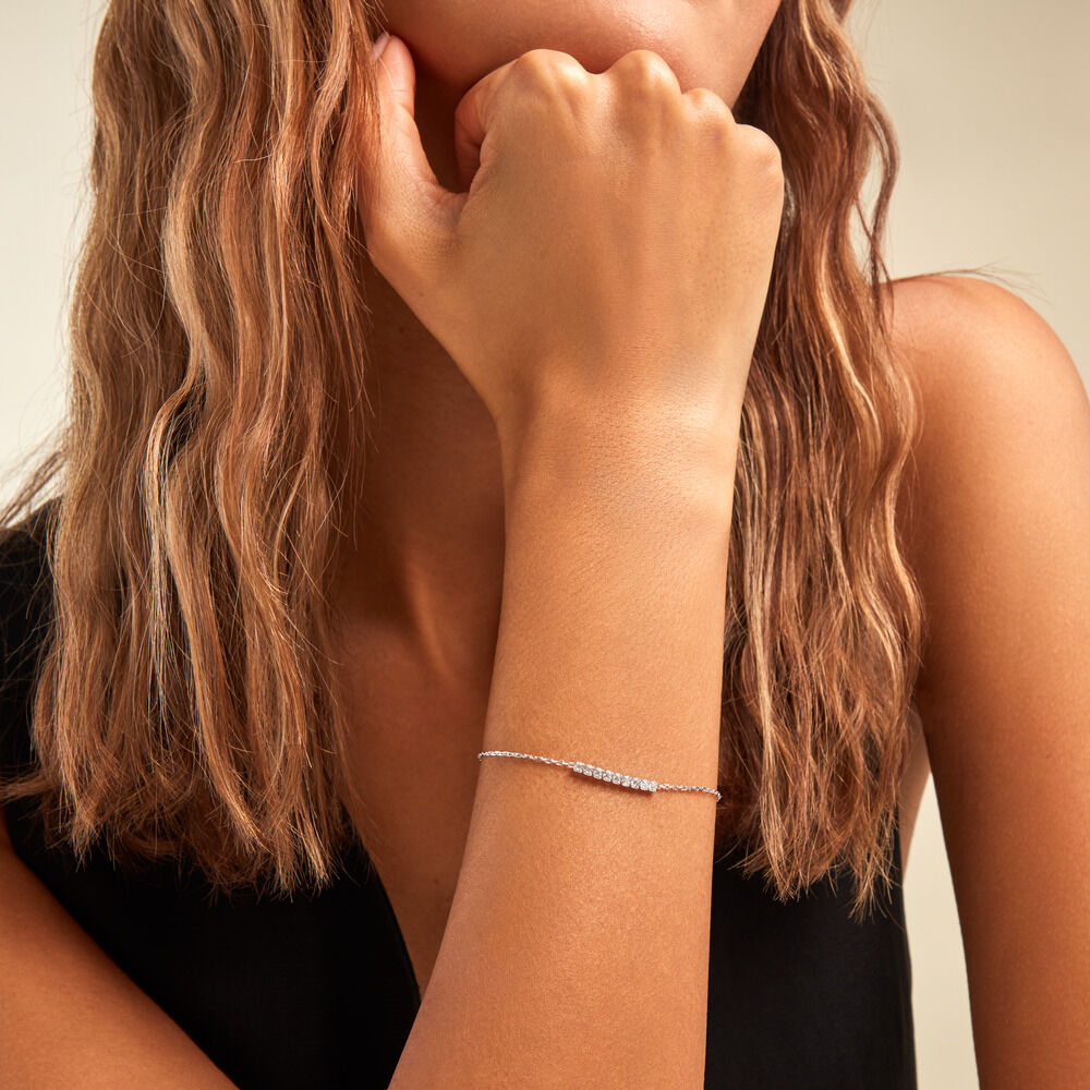 Bracelet Rio Tennis Argent Blanc Oxyde De Zirconium - Bracelets chaînes Femme | Marc Orian