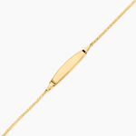 Bracelet Identit&eacute; Euriel Maille Palmier Or Jaune - Gourmettes Enfant | Marc Orian