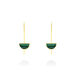 Boucles D'oreilles Pendantes Florica Or Jaune Malachite - Pendantes Femme | Marc Orian
