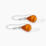 Boucles D'oreilles Pendantes Argent Blanc Mareme Ambre - Pendantes Femme | Marc Orian