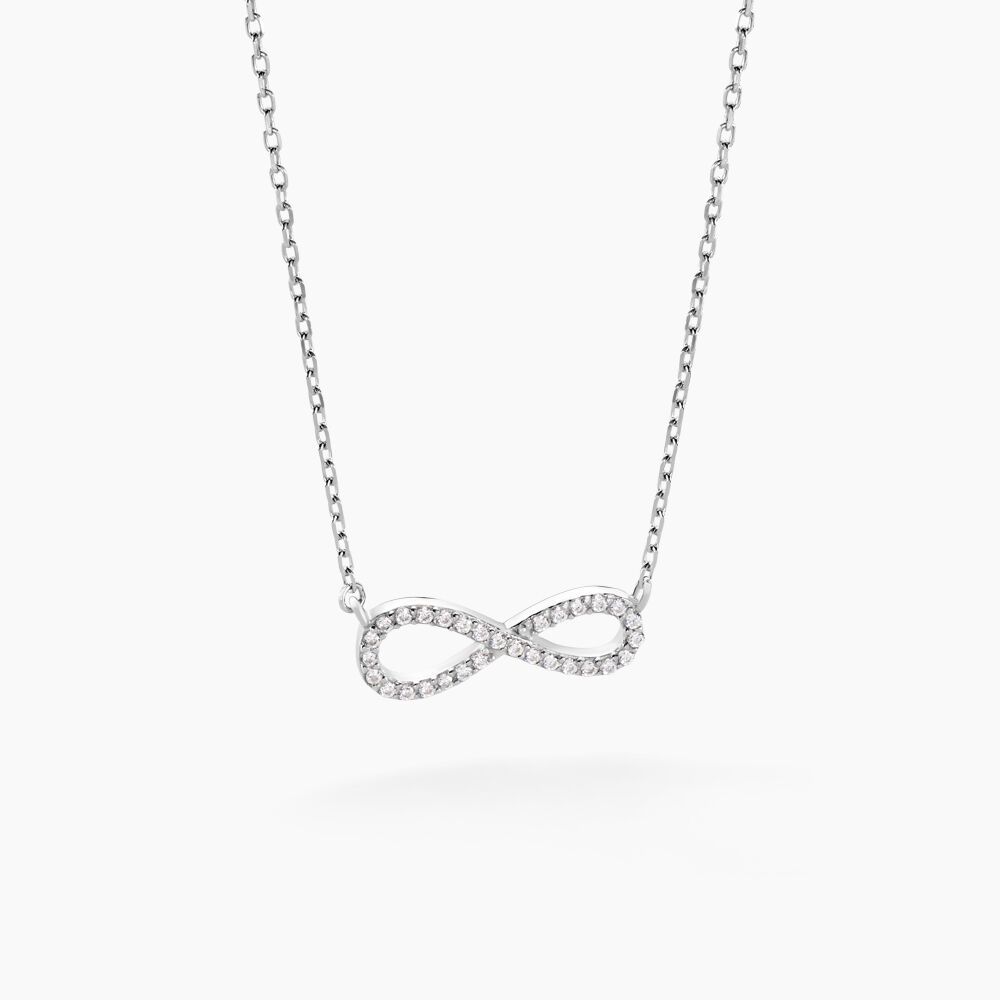Collier Veda Argent Blanc Oxyde De Zirconium - Colliers avec pierres Femme | Marc Orian