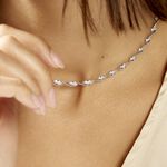 Collier Ciana Torsade Diamante Argent Blanc - Colliers fantaisie Femme | Marc Orian