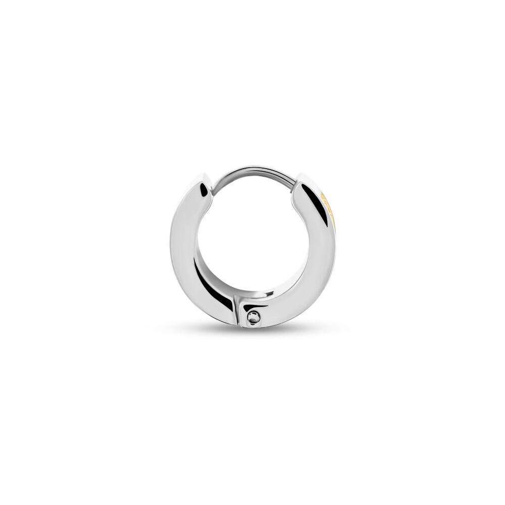 Créole Unitaire Acier Blanc Et Plaqué Or Antono - Piercings d'oreilles Homme | Marc Orian