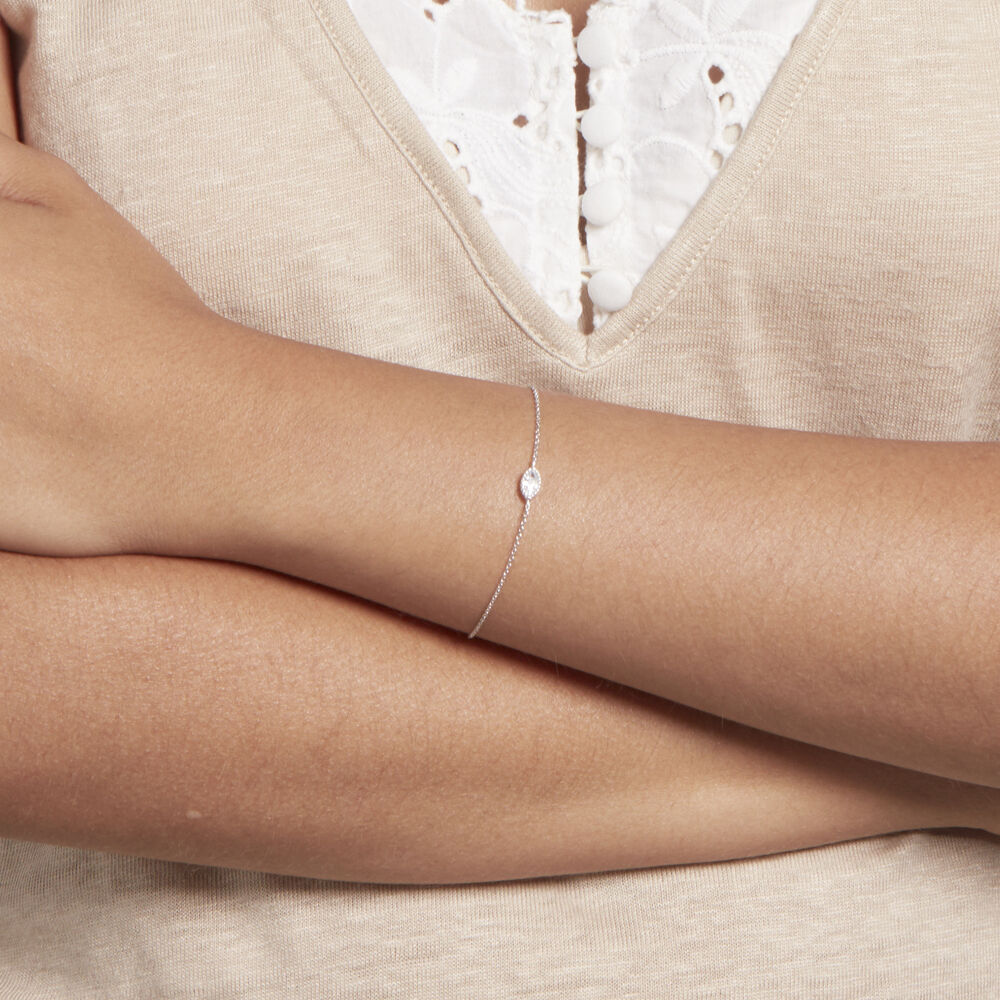 Bracelet Hermance Argent Blanc Oxyde De Zirconium - Bracelets chaînes Femme | Marc Orian