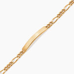 Bracelet Identit&eacute; Plaqu&eacute; Or Jaune Bixente - Gourmettes Homme | Marc Orian