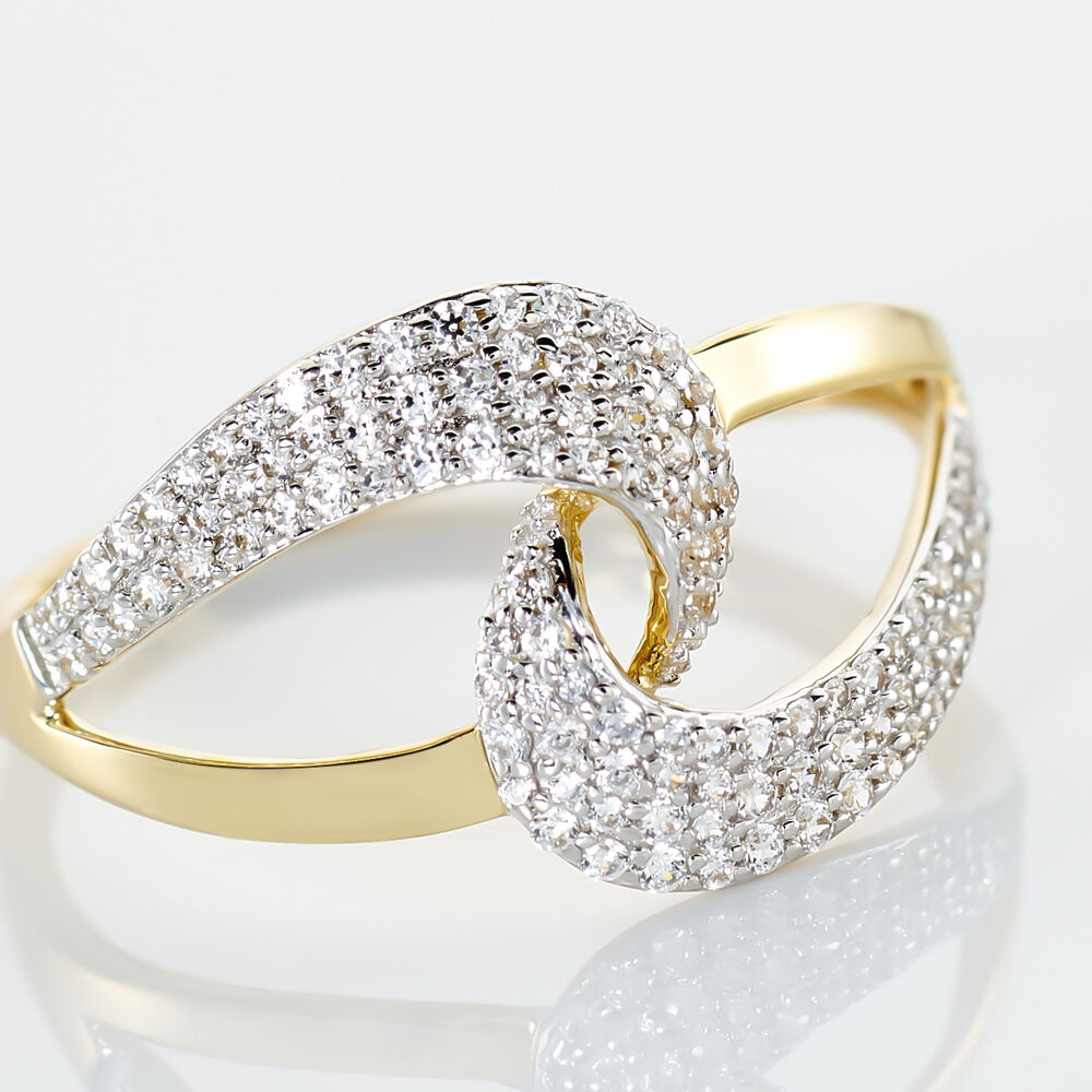Bague Boucle D'or Or Jaune Oxyde De Zirconium - Bagues avec pierre Femme | Marc Orian