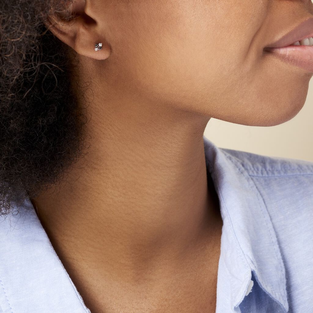 Boucles D'oreilles Pendantes Enid Or Blanc Diamant - Boucles d'oreilles pierres précieuses Femme | Marc Orian