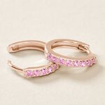 Cr&eacute;oles Rio Argent Rose Oxyde De Zirconium - Cr&eacute;oles Femme | Marc Orian