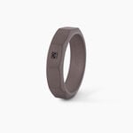 Bague Titane Gris Diamant - Bagues pierres pr&eacute;cieuses Homme | Marc Orian