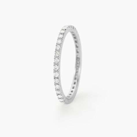 Alliance Pristina Tour Complet Or Blanc Diamant - Alliances avec pierres Femme | Marc Orian