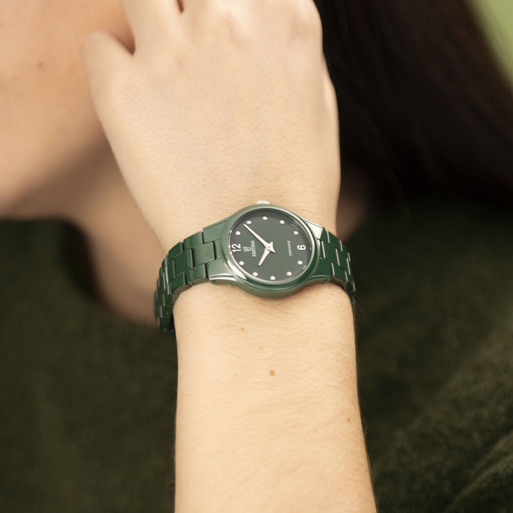 Montre Festina Ceramic 31 Vert - Montres &eacute;tanches Femme | Marc Orian
