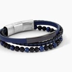 Bracelet Jourdan Hercule Cuir Multicolore Onyx Lapis Lazuli - Bracelets cuir Homme | Marc Orian