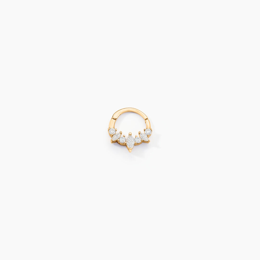 Piercing D'oreille Et/ou De Nez Unitaire Pru Or Jaune Oxyde Zirconium - Piercings Femme | Marc Orian