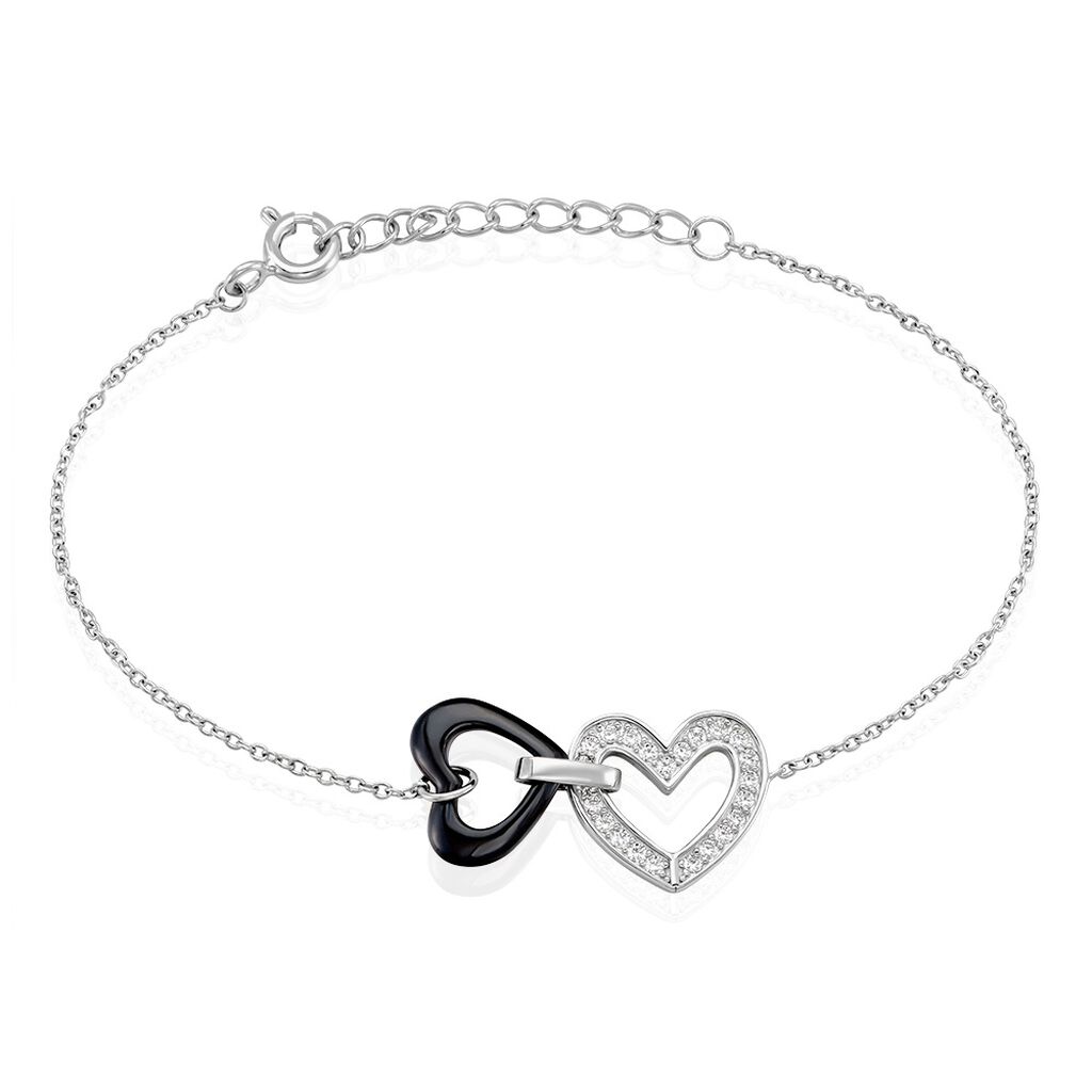 Bracelet Lineth Argent Blanc Céramique Oxyde De Zirconium - Bracelets chaînes Femme | Marc Orian