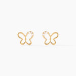 Boucles D'oreilles Puces Camomille Or Jaune Oxyde De Zirconium - Puces Enfant | Marc Orian