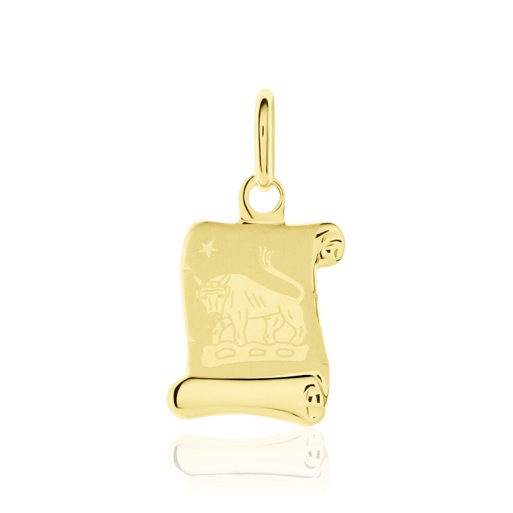 Pendentif Lamie Zodiaque Parchemin Or Jaune - Bijoux personnalisés Famille | Marc Orian