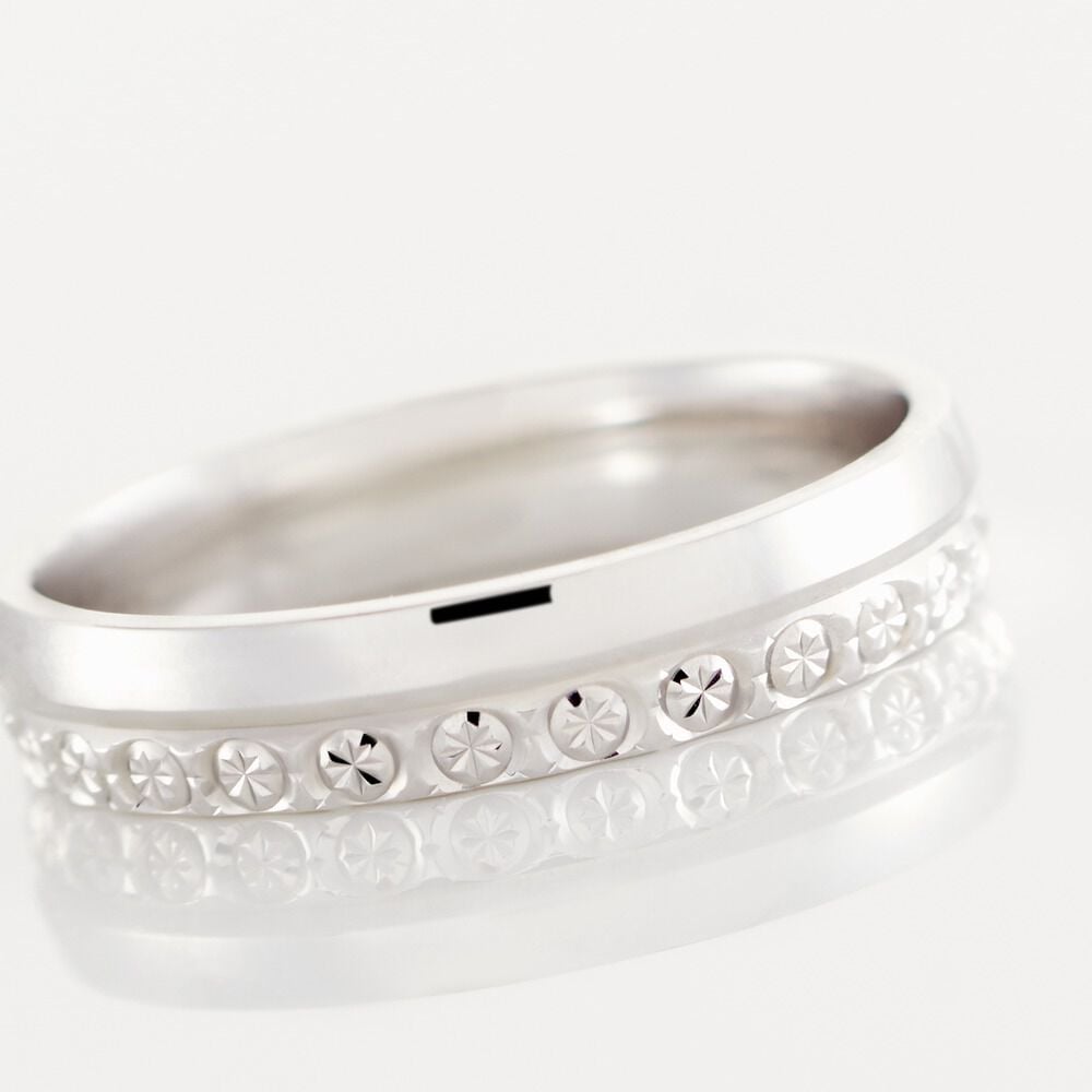 Alliance Veira Ruban Bomb&eacute; Or Blanc - Alliances duo Unisex | Marc Orian