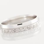 Alliance Veira Ruban Bomb&eacute; Or Blanc - Alliances duo Unisex | Marc Orian