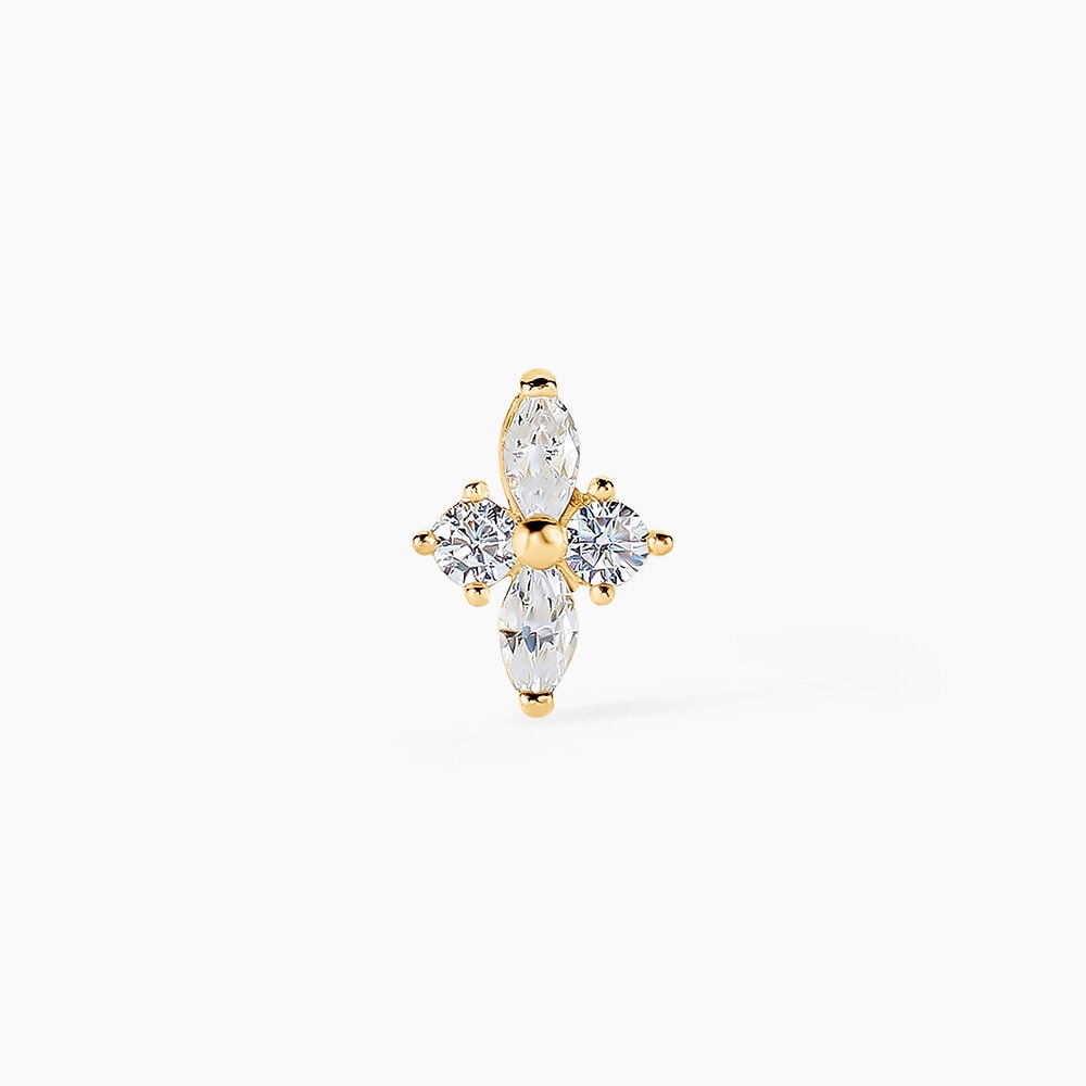 Piercing D'oreille Unitaire Eug&ecirc;nia Or Jaune Oxyde De Zirconium - Piercings Femme | Marc Orian