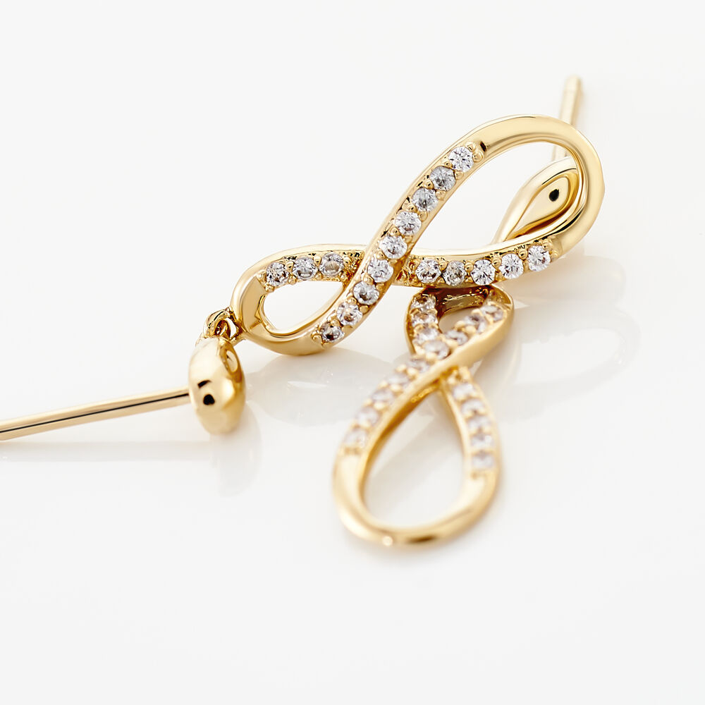Boucles D'oreilles Pendantes Dunya Plaqué Or Jaune Oxyde De Zirconium - Pendantes Femme | Marc Orian