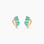 Boucles D'oreilles Puces Or Jaune  Sheelagh Emeraudes Diamants - Boucles d'oreilles mariage Femme | Marc Orian