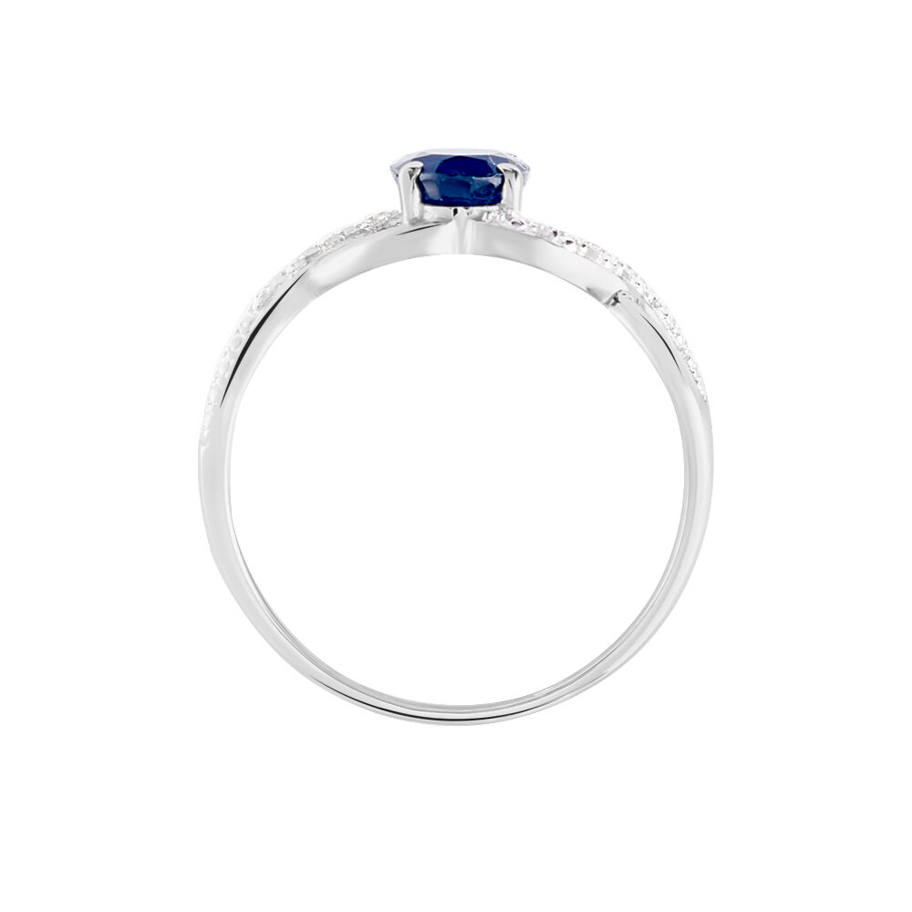 Bague Jess Or Blanc Saphir Et Diamant - Solitaires Femme | Marc Orian