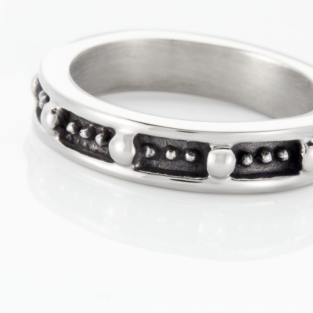 Bague Acier Blanc Ghislain - Bijoux fantaisie Homme | Marc Orian