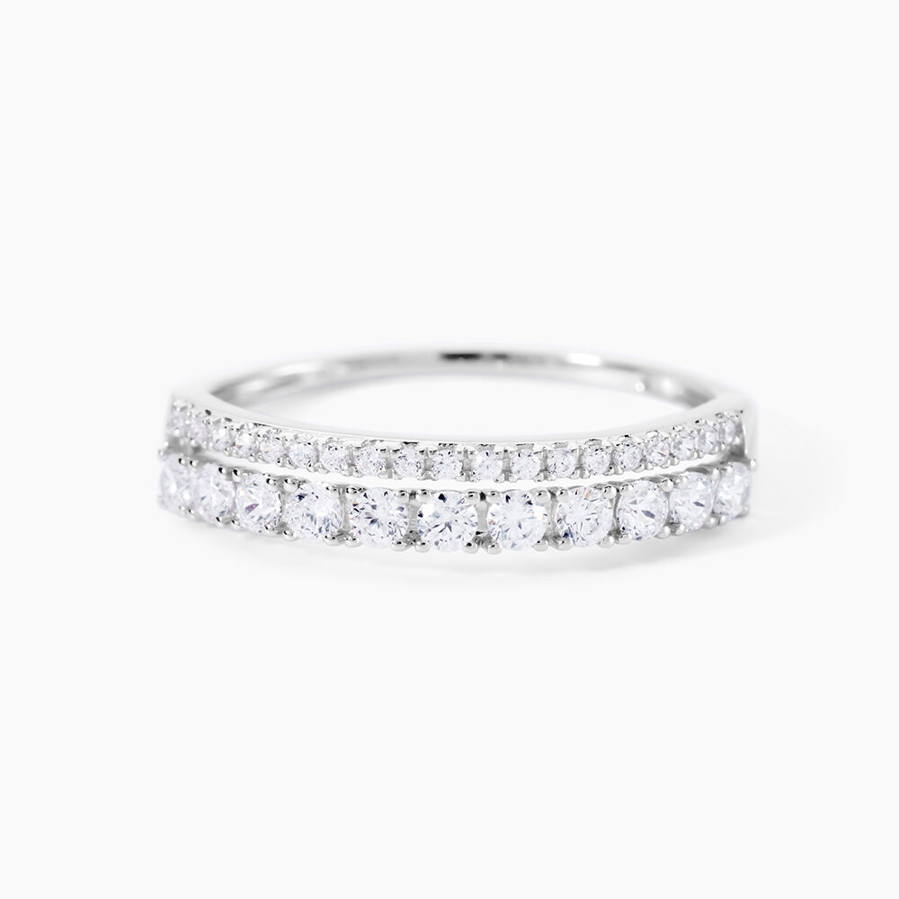 Bague The Crown Or Blanc Oxyde De Zirconium - Bagues avec pierre Femme | Marc Orian