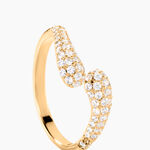 Bague Shiny Bold Plaqu&eacute; Or Jaune Oxyde De Zirconium - Bijoux fantaisie Femme | Marc Orian