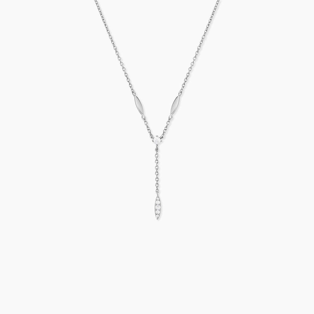 Collier Bormana Argent Blanc Oxyde De Zirconium - Colliers avec pierres Femme | Marc Orian