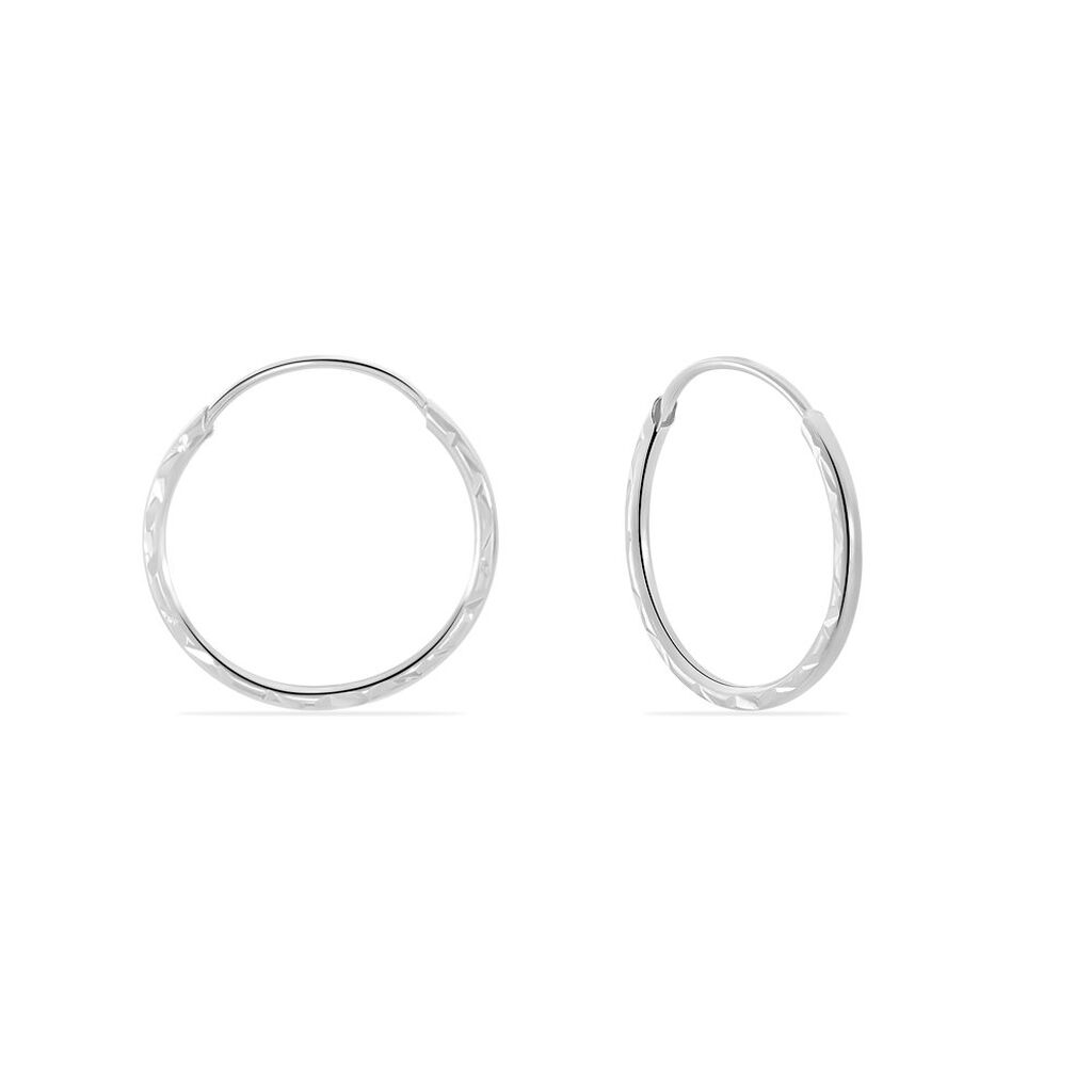Créoles Valerina Or Blanc - Boucles d'oreilles Créoles Femme | Marc Orian