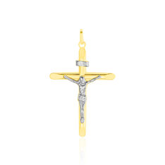 Pendentif Damian Croix Or Bicolore - Pendentifs Famille | Marc Orian