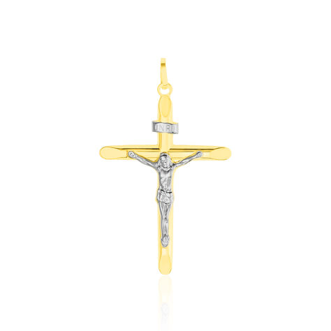Pendentif Damian Croix Or Bicolore - Pendentifs Famille | Marc Orian
