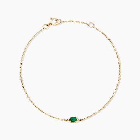Bracelet Opeyemi Or Jaune Emeraude Diamant - Bracelets chaînes Femme | Marc Orian