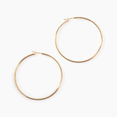 Créoles Ada Lisse Plaqué Or Jaune - Boucles d'oreilles Créoles Femme | Marc Orian
