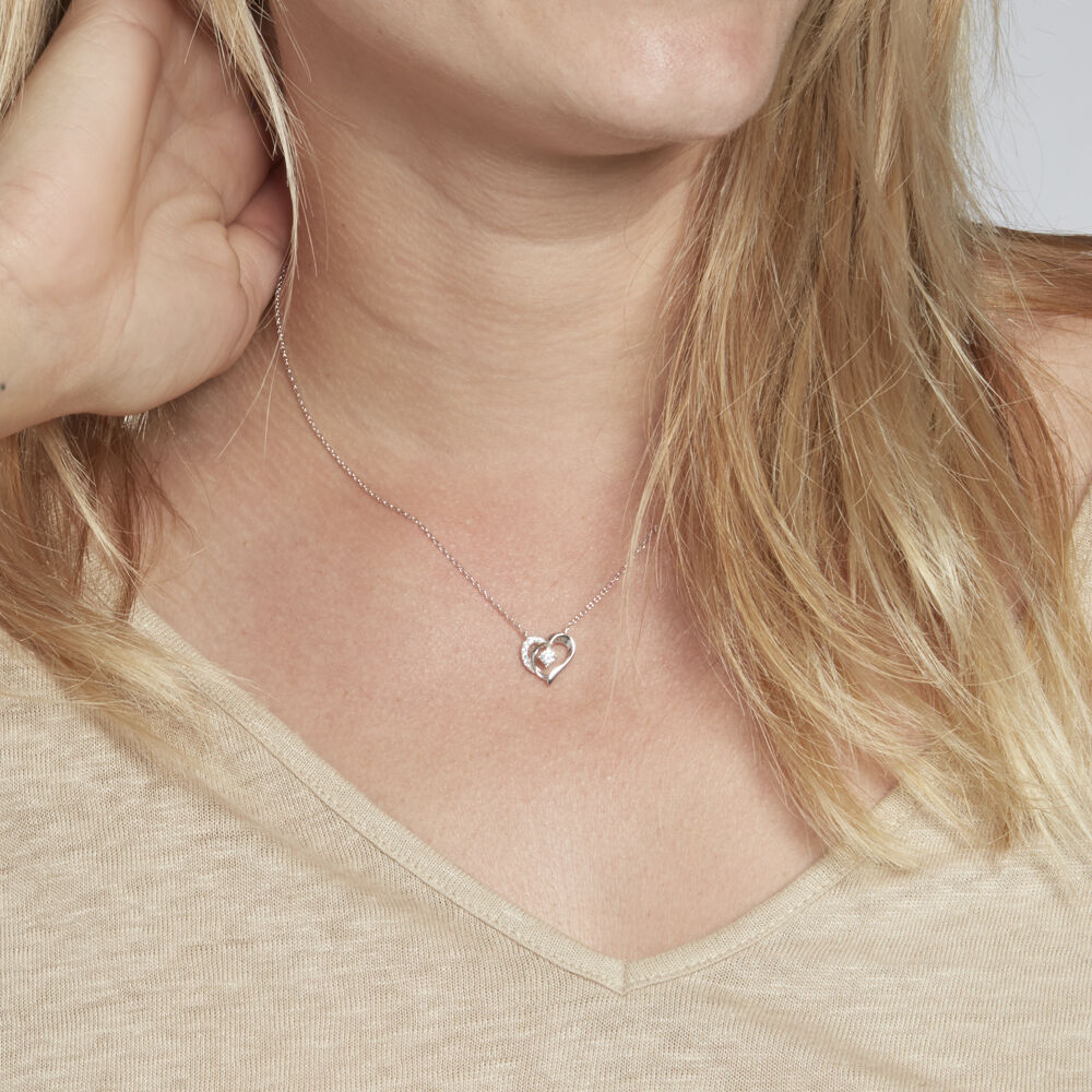 Collier Aggie Argent Blanc Oxyde De Zirconium - Colliers avec pierres Femme | Marc Orian