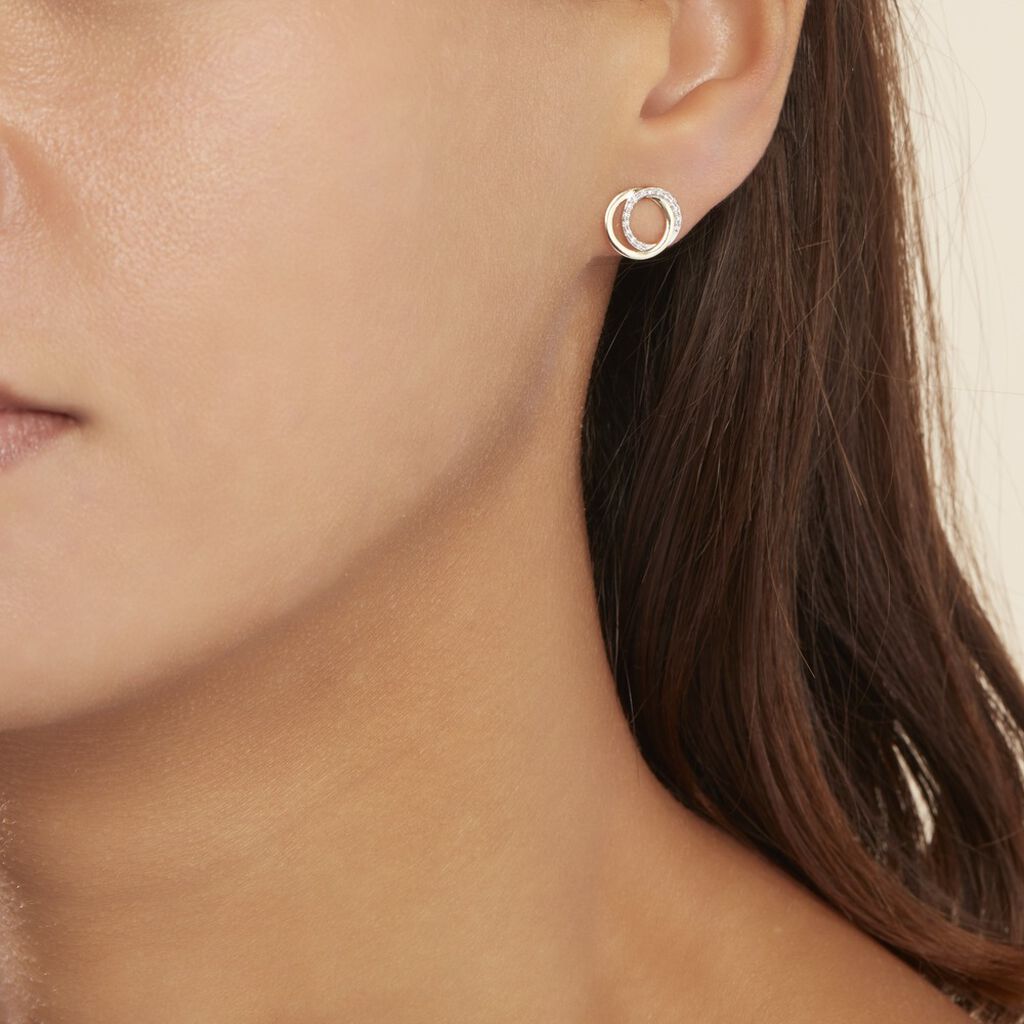 Boucles D'oreilles Or Jaune Tresha Diamants - Boucles d'oreilles pierres précieuses Femme | Marc Orian